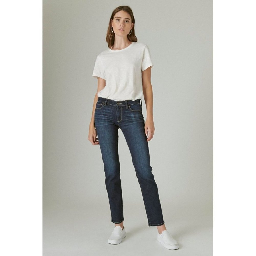 Lucky Brand Sweet N Straight Dark Wash Mid Rise Jeans 4